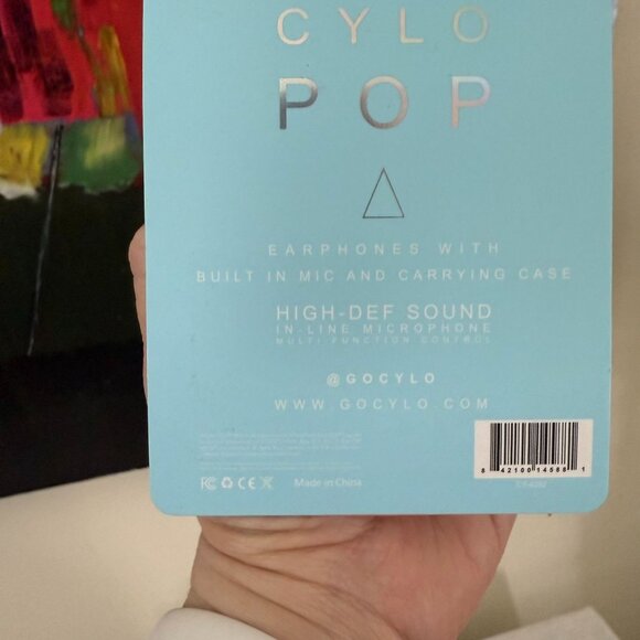 Cylo Pop Earphones Purple Built-In Mic Carrying Case Earbuds - Picture 5 of 6